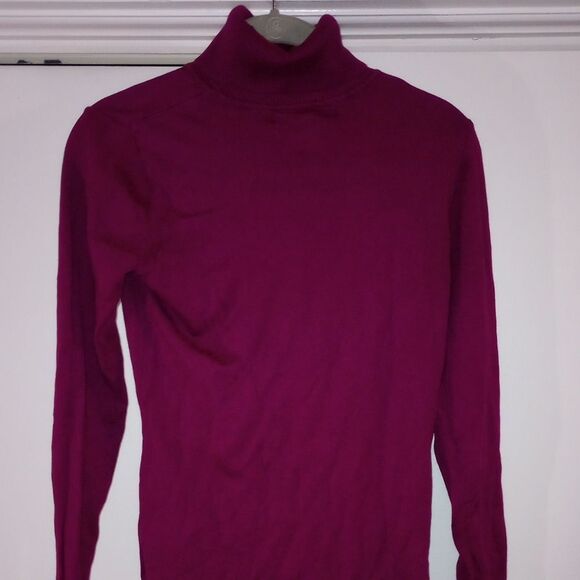 🆕💜August Silk Purple Turtleneck Sweater - Picture 3 of 4